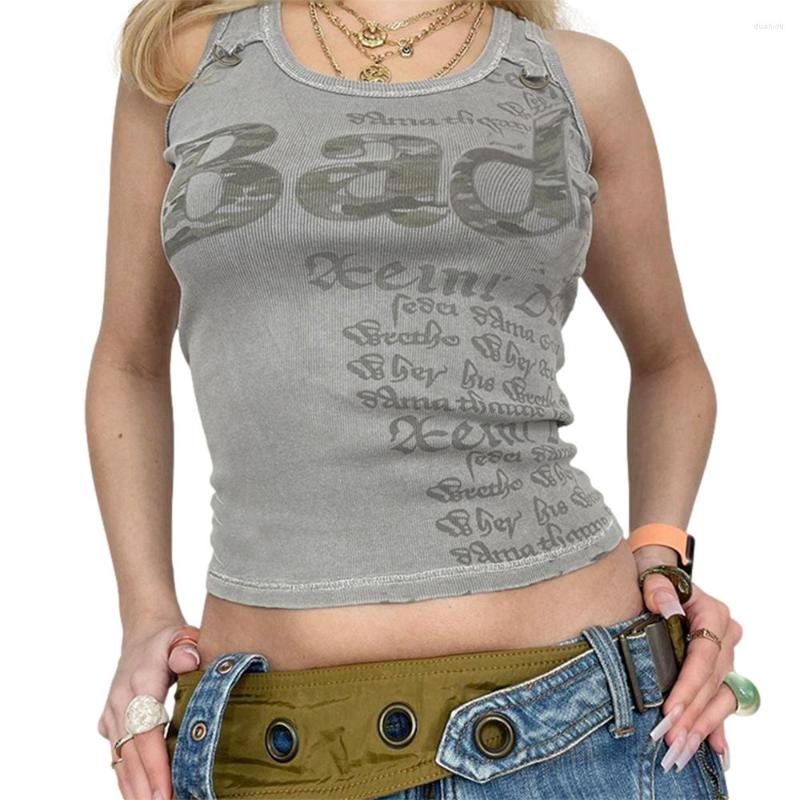 Women' Tanks Summer Women Tank Tops Ribbed Letter Print Sleeveless Crew Neck Breathable Cropped Grunge Aesthetic Casual Camis, Gray
Women' Tanks Summer Women Tank Tops Ribbed Letter Print Sleeveless Crew Neck Breathable Cropped Grunge Aesthetic Casual Camis, Gray
