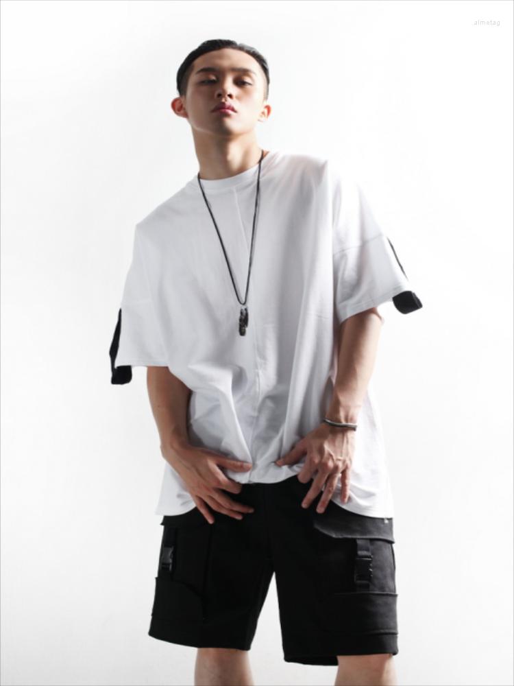 Men' T Shirts Short Sleeve T-Shirt Summer Korean Youth Fashion Personality Ribbon Pure Color Leisure Loose Large Size Half, Black
Men' T Shirts Short Sleeve T-Shirt Summer Korean Youth Fashion Personality Ribbon Pure Color Leisure Loose Large Size Half, Black