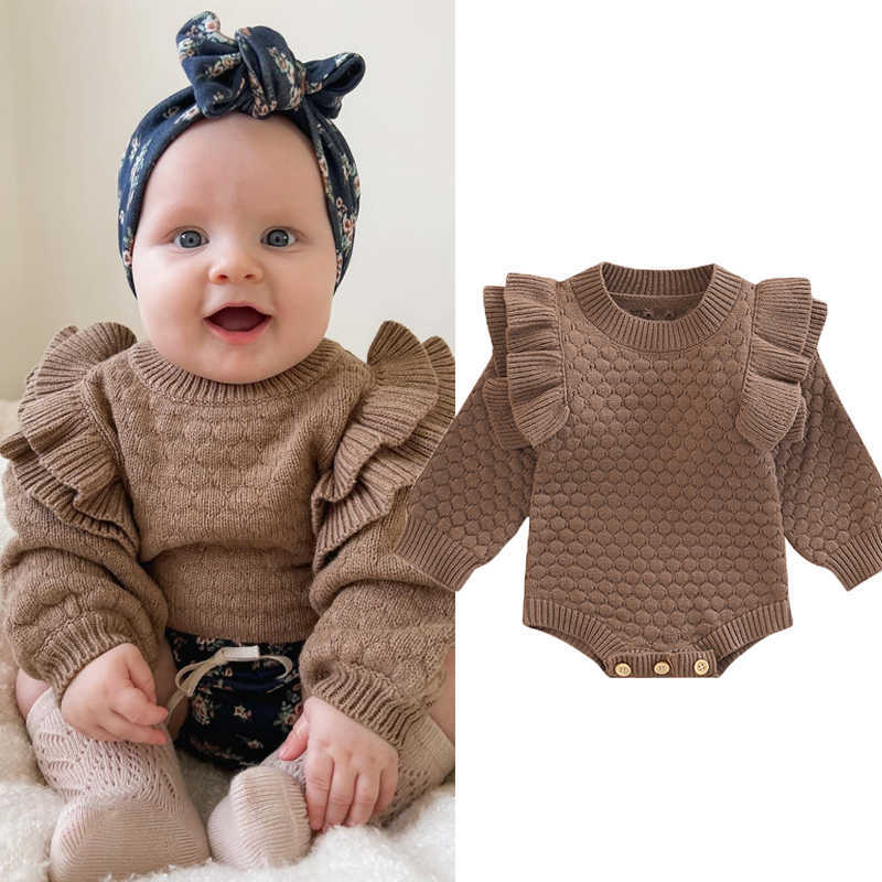 Rompers Infant Baby Girls Autumn Full Sleeve Sweater Romper Solid Knit Ruffle Newborn Jumpsuits Toddler Clothes 024M J220922, Red
Rompers Infant Baby Girls Autumn Full Sleeve Sweater Romper Solid Knit Ruffle Newborn Jumpsuits Toddler Clothes 024M J220922, Red