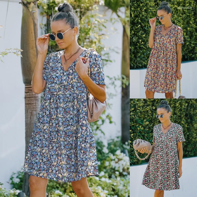 Party Dresses Woman Summer Mini Cute Floral Pattern Prairie Chic Short Casual Shirt-Dress For Girl WomenParty, Blue
Party Dresses Woman Summer Mini Cute Floral Pattern Prairie Chic Short Casual Shirt-Dress For Girl WomenParty, Blue