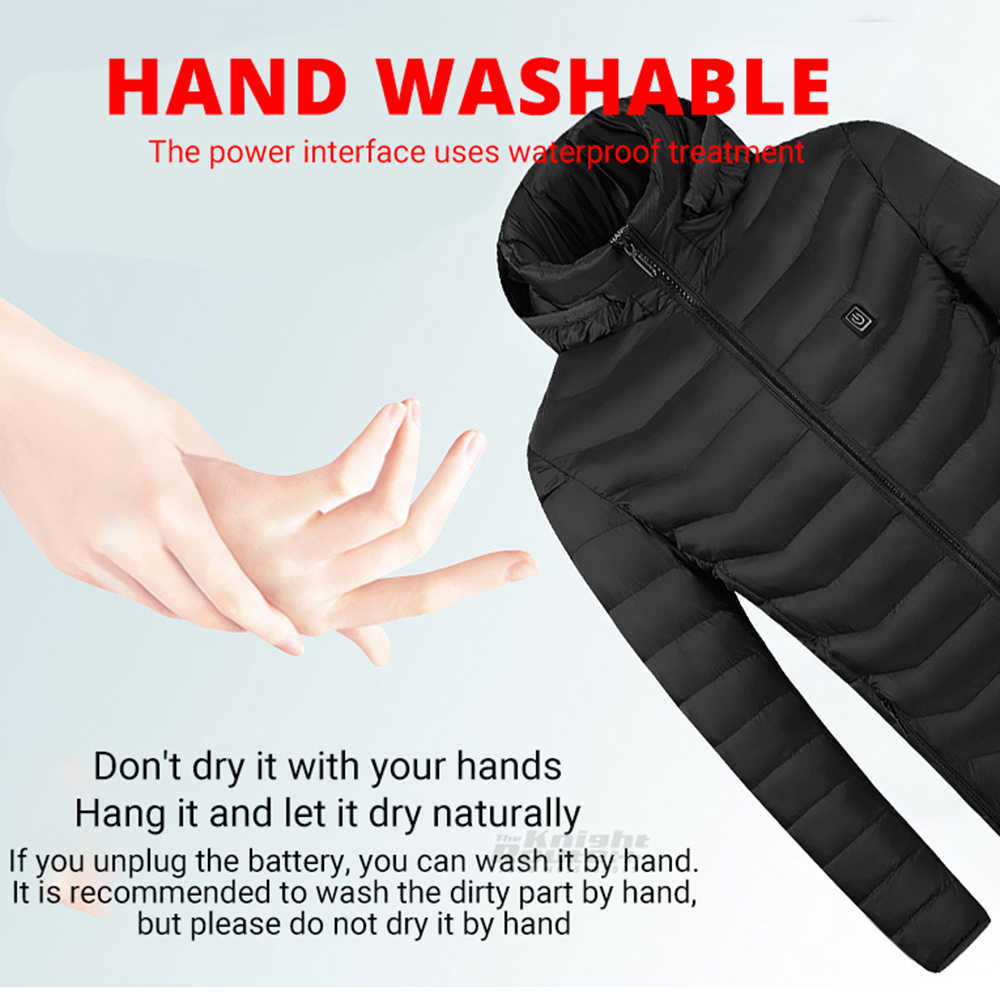 Jackets 8 Areas Electric Heated Jacket Heating USB Thermal Heatable Sports Warm Vest Coat Motorcycle Clothing Ski