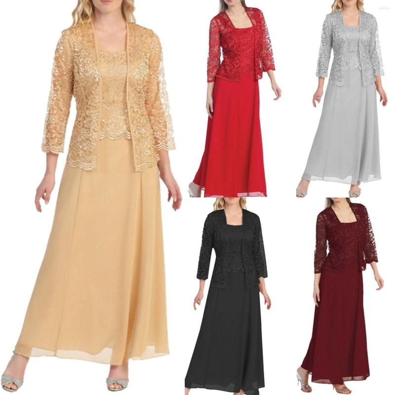 Casual Dresses Women's Solid Two Piece Lace Cardigan Chiffon Party Wedding Long Dress Female Vintage Printed, Gray
Casual Dresses Women's Solid Two Piece Lace Cardigan Chiffon Party Wedding Long Dress Female Vintage Printed, Gray