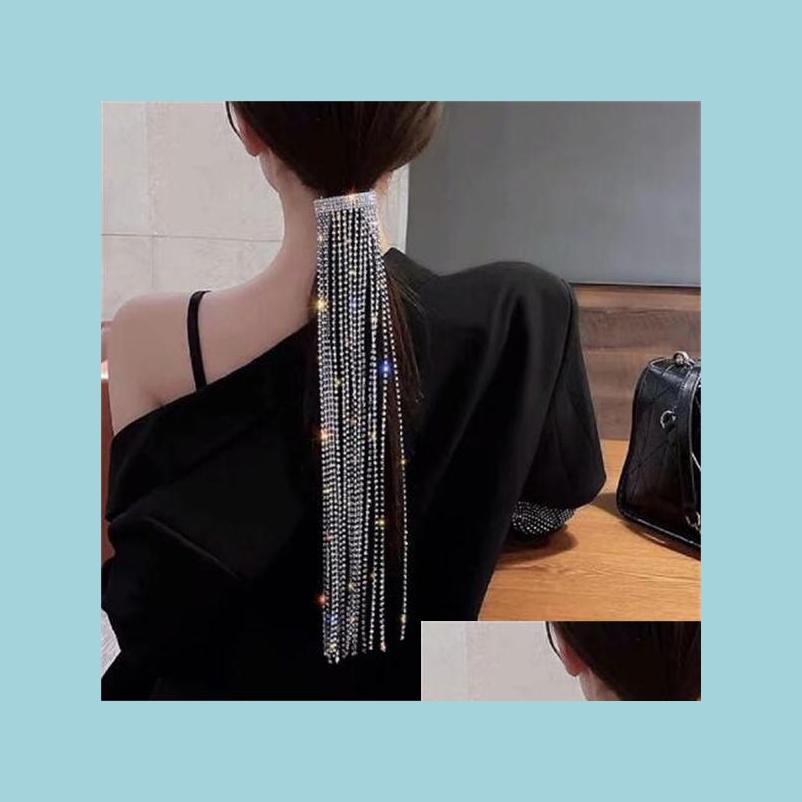 Pony Tails Holder Shine Fl Rhinestone Hairpins For Women Bijoux Long Tassel Crystal Hair Accessories Wedding Banquet Jewelr Mjfashion Dhr7P
Pony Tails Holder Shine Fl Rhinestone Hairpins For Women Bijoux Long Tassel Crystal Hair Accessories Wedding Banquet Jewelr Mjfashion Dhr7P