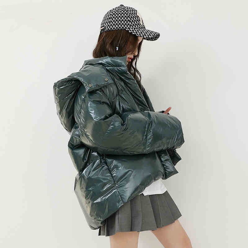 Women's Down Parkas Fashion Oversized Fluffy Duck Coat Female Winter Glossy Thicker Warm Hooded Jacket Wy193 220930, Black
Women's Down Parkas Fashion Oversized Fluffy Duck Coat Female Winter Glossy Thicker Warm Hooded Jacket Wy193 220930, Black