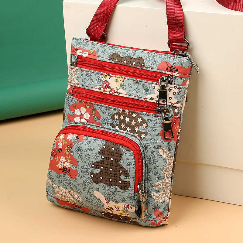 HBP Small bag Women's diagonal cross bags Canvas neck bagu Multi layer mobile phone bagi Vertical light shopping shoulder bagl Mother bago