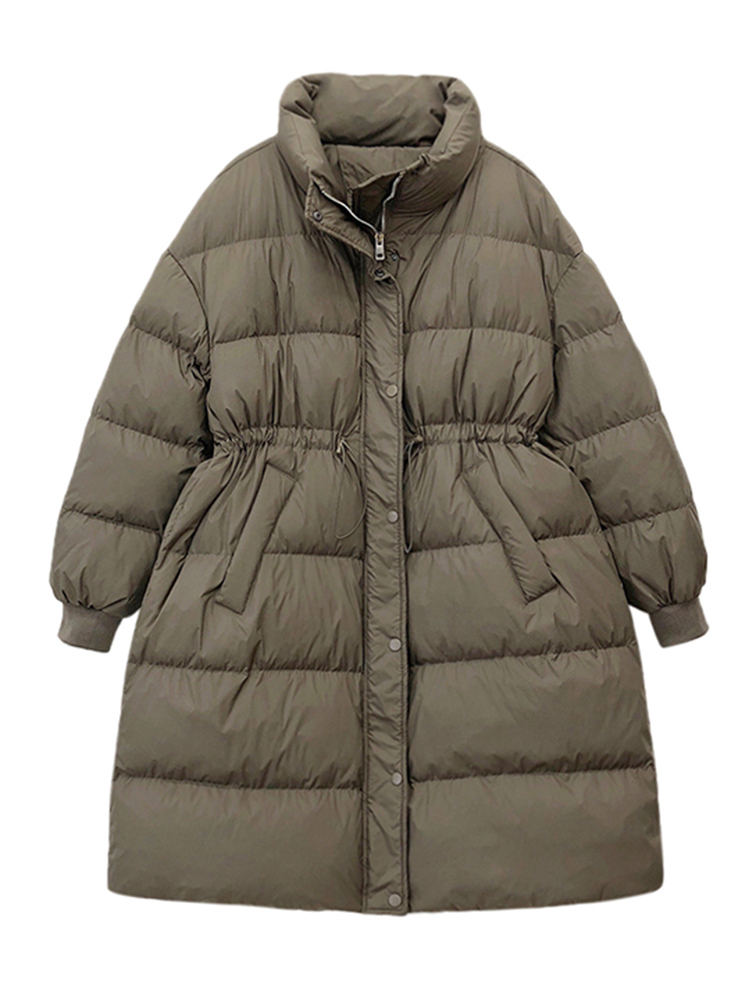 Women' Down Parkas Winter Casual High Waist Drawstring Parkas Thick Down Jacket Women Stand Collar Slim Long Sleeve Solid White Duck Down Coats 220930, Black
Women' Down Parkas Winter Casual High Waist Drawstring Parkas Thick Down Jacket Women Stand Collar Slim Long Sleeve Solid White Duck Down Coats 220930, Black