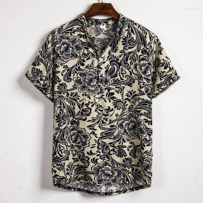 Men's Casual Shirts Printed Hawaiian Shirt Men Cotton Cool Breathable Short Sleeve Clothes Flower Ethnic Loose Party Camisa Masculina For, As shown
Men's Casual Shirts Printed Hawaiian Shirt Men Cotton Cool Breathable Short Sleeve Clothes Flower Ethnic Loose Party Camisa Masculina For, As shown