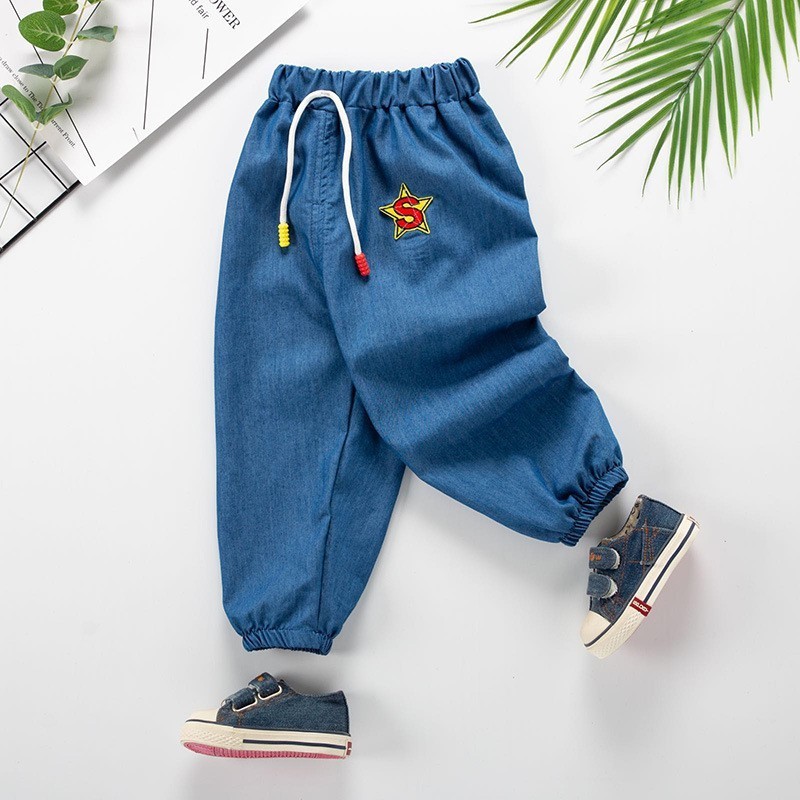Trousers Spring Summer Kids Cartoon Trousers Pant born Girls Waist Jeans Baby Boys Casual Pants Baby Jean Infant Clothing 221006