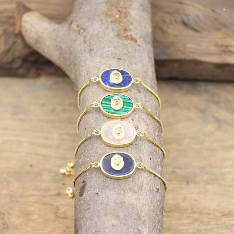 Link Bracelets Chain Flat Oval Natural Lapis Adjustable Rose Quartzs Onyx Gold Color Chains Lions Bangle Fashion Bohemia Jewelry QC2069Link
Link Bracelets Chain Flat Oval Natural Lapis Adjustable Rose Quartzs Onyx Gold Color Chains Lions Bangle Fashion Bohemia Jewelry QC2069Link