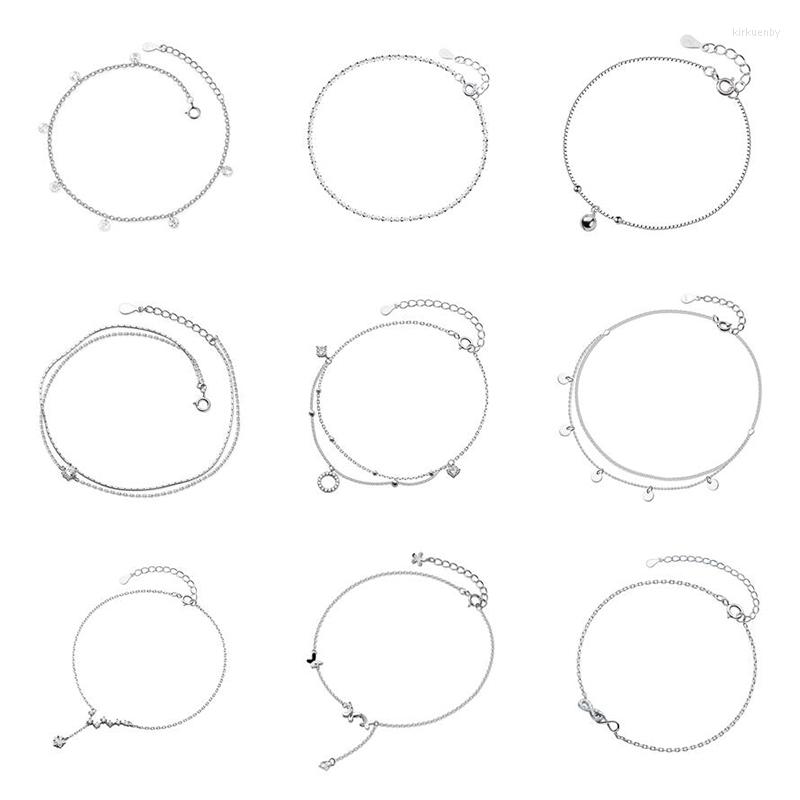 Anklets INZAReal 925 Sterling Silver Bead Zircon Star Round Chain Anklet For Fashion Women Party Fine Jewelry Classic Accessories
Anklets INZAReal 925 Sterling Silver Bead Zircon Star Round Chain Anklet For Fashion Women Party Fine Jewelry Classic Accessories
