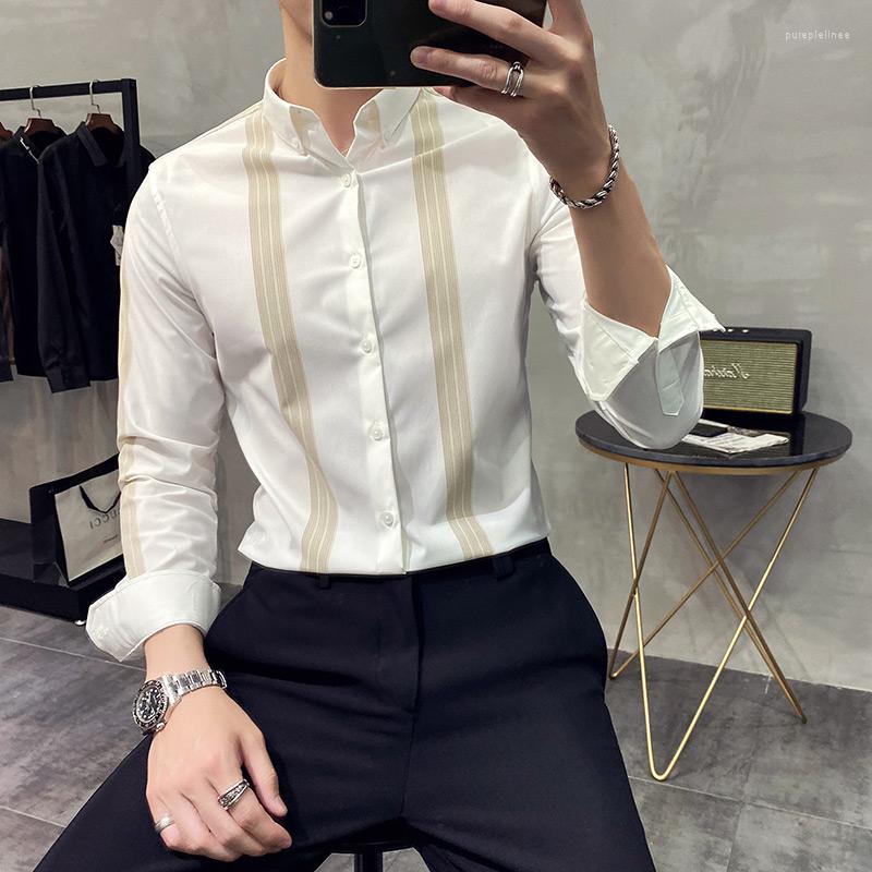 Men's Casual Shirts High Quality Striped Men Summer Long Sleeve Slim Fit Business Formal Dress Shirt Social Party Man Clothing Camisas, Black
Men's Casual Shirts High Quality Striped Men Summer Long Sleeve Slim Fit Business Formal Dress Shirt Social Party Man Clothing Camisas, Black