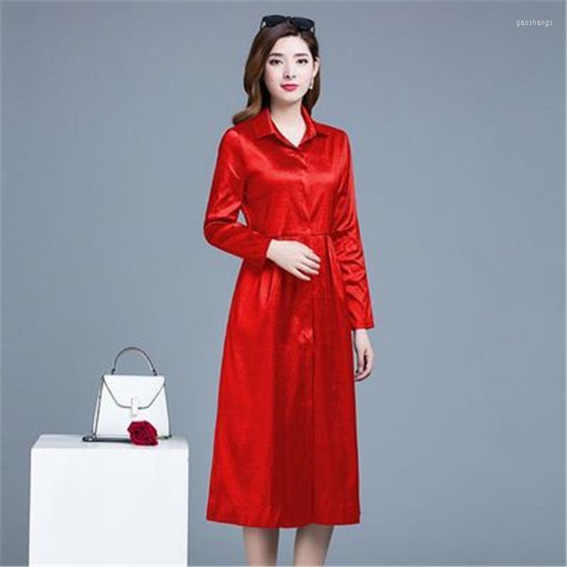Women's Trench Coats Women's Windbreaker Mid-length Female Coat 2022 Autumn Thin Loose Long Plus Size Ladies Silk Overcoat N376, Blue
Women's Trench Coats Women's Windbreaker Mid-length Female Coat 2022 Autumn Thin Loose Long Plus Size Ladies Silk Overcoat N376, Blue
