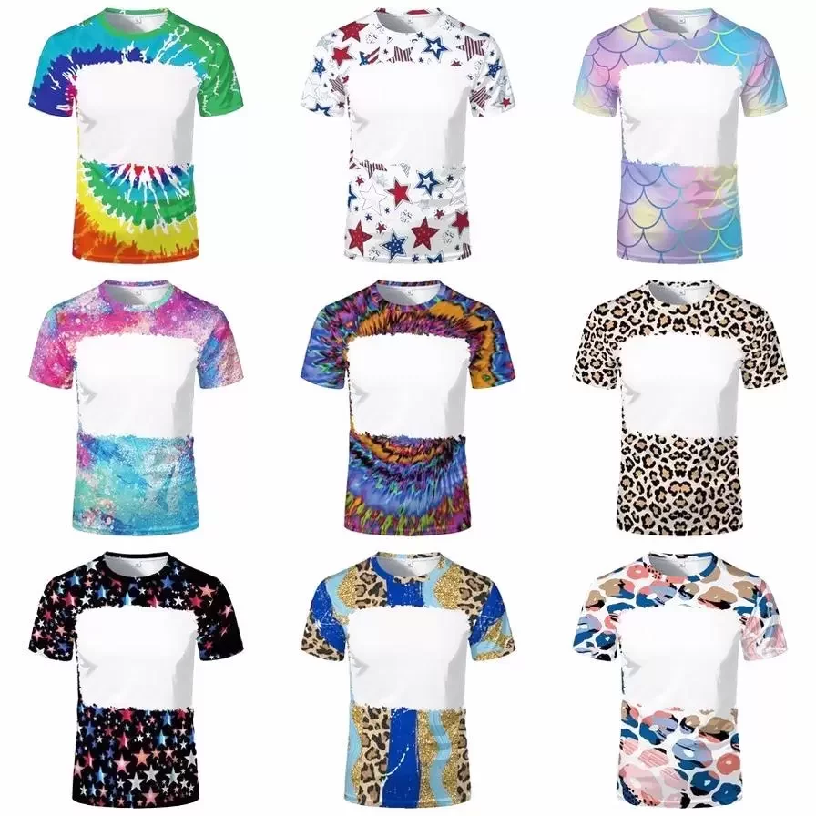New Favor 31 Patterns Sublimation Blank Leopard Bleached Shirts Heat Transfer Printed 95% Polyester T-Shirts for Adult and Children
New Favor 31 Patterns Sublimation Blank Leopard Bleached Shirts Heat Transfer Printed 95% Polyester T-Shirts for Adult and Children