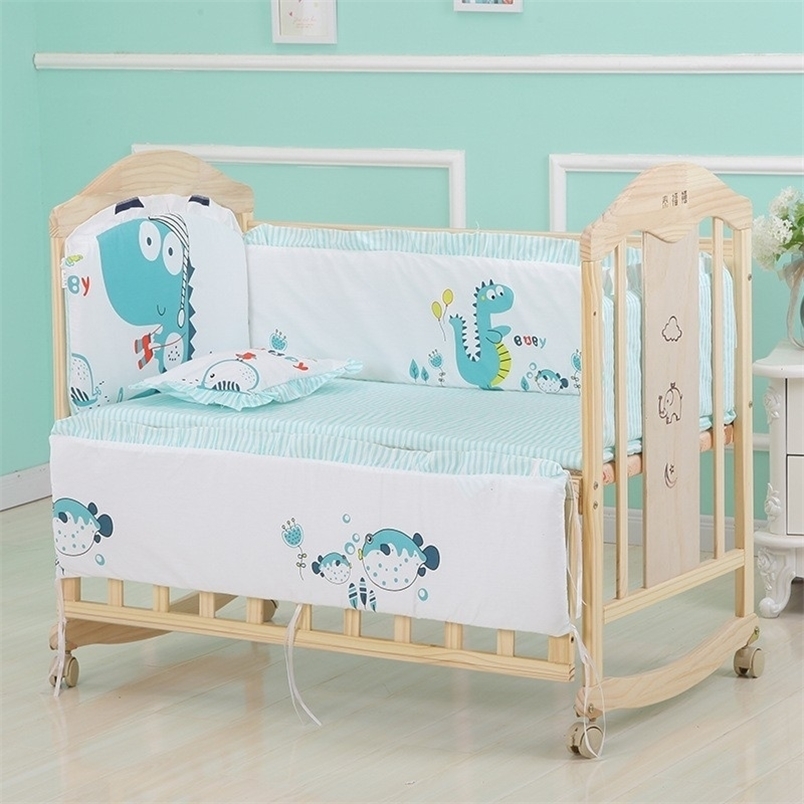 

Bed Rails Baby Crib Bumper For born Cotton Infant Bedding Set Detachable Zipper Bed Bumper Baby Room Decoration Cot Protector ZT131 221006