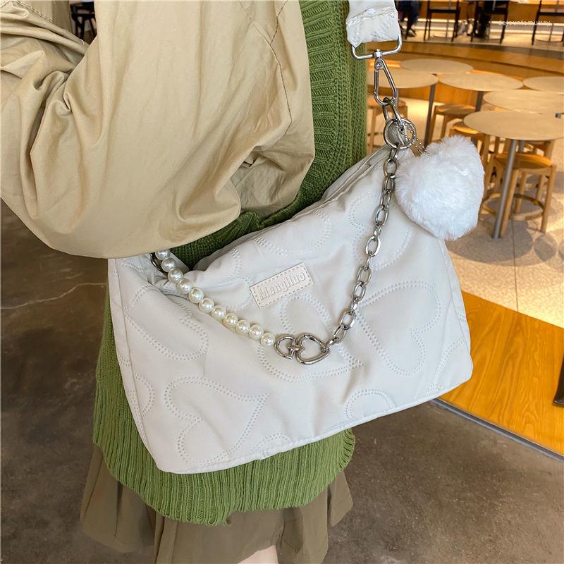 Evening Bags Girls Bag Chanins Pearl High-Capacity Shoulder Handbag Pures And Crossbody Women Solid Zipper Soft Shopping, White
Evening Bags Girls Bag Chanins Pearl High-Capacity Shoulder Handbag Pures And Crossbody Women Solid Zipper Soft Shopping, White