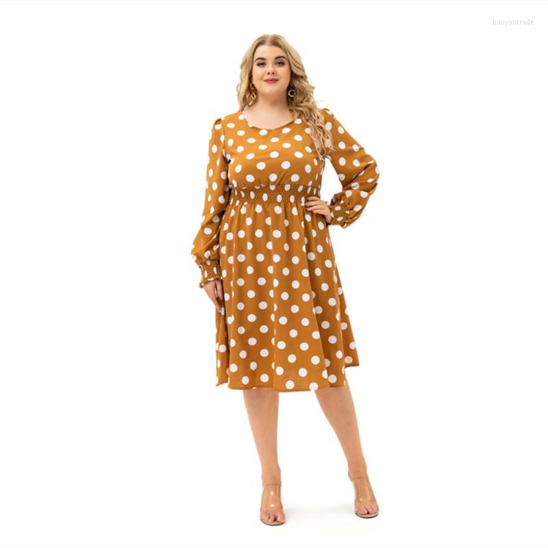 Plus Size Dresses Autumn European And American Style Full Sleeve Dot Dress For WomenPlus, Red
Plus Size Dresses Autumn European And American Style Full Sleeve Dot Dress For WomenPlus, Red