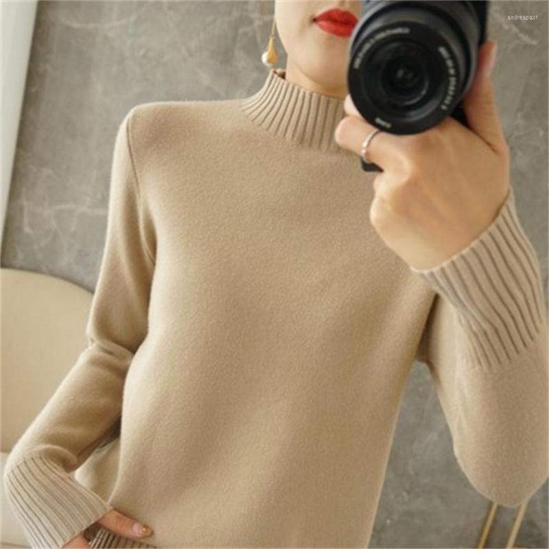 Women's Sweaters 2022 Half High Neck Pullover Sweater Women Autumn And Winter Thickening Long-Sleeved Short Loose Knit Bottoming Shirt H906, Green
Women's Sweaters 2022 Half High Neck Pullover Sweater Women Autumn And Winter Thickening Long-Sleeved Short Loose Knit Bottoming Shirt H906, Green