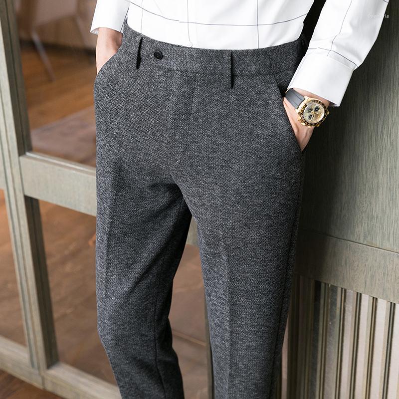 Men's Suits Autumn Winter Classic Woolen Suit Pants Men Fashion Casual Business Dress Streetwear Office Social Trousers Clothing, Black
Men's Suits Autumn Winter Classic Woolen Suit Pants Men Fashion Casual Business Dress Streetwear Office Social Trousers Clothing, Black
