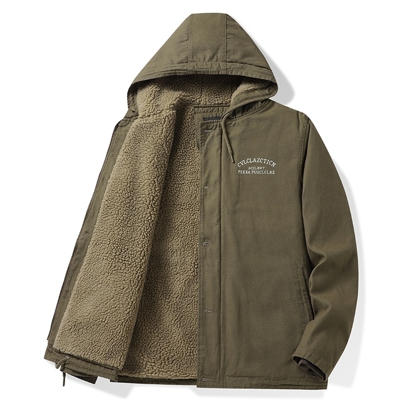 Mens Jackets male hooded Fleece Men Army Winter Casual Plus Velvet Thick Loose Cotton casual Clothing Outwear 4XL 220930, Army green
Mens Jackets male hooded Fleece Men Army Winter Casual Plus Velvet Thick Loose Cotton casual Clothing Outwear 4XL 220930, Army green