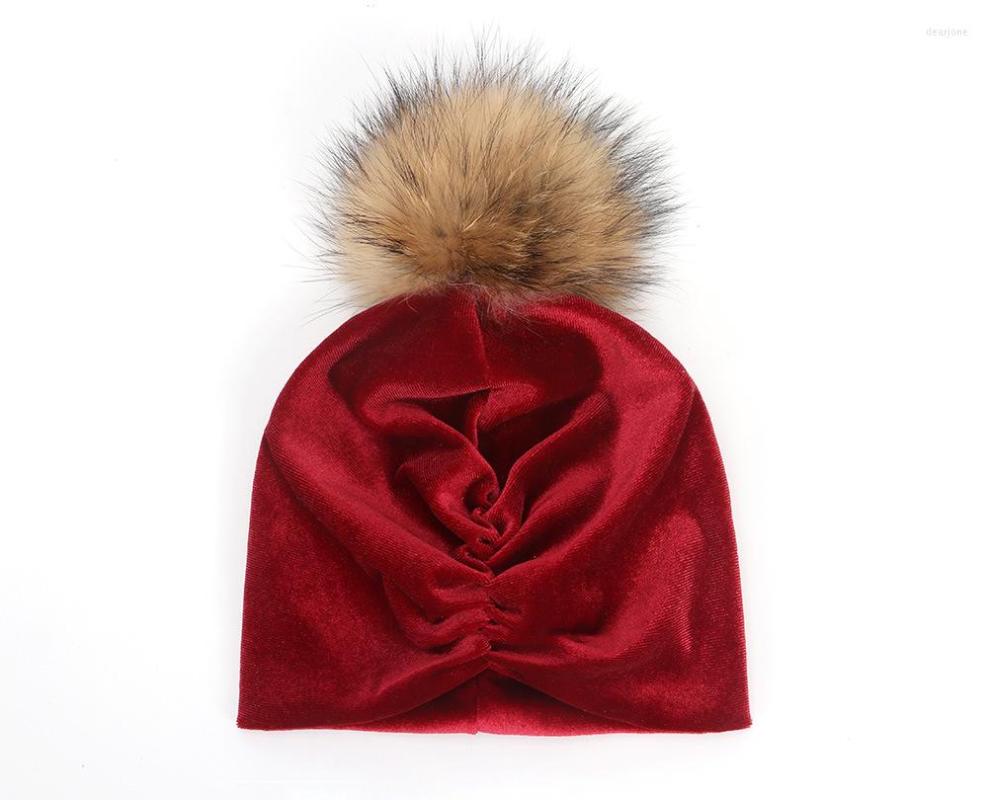 Hats 1pcs Winter Baby Girl Velvet Wrinkle Turban Kids India Caps Real Fur Pompom Beanies Hat Boys Born Children
Hats 1pcs Winter Baby Girl Velvet Wrinkle Turban Kids India Caps Real Fur Pompom Beanies Hat Boys Born Children