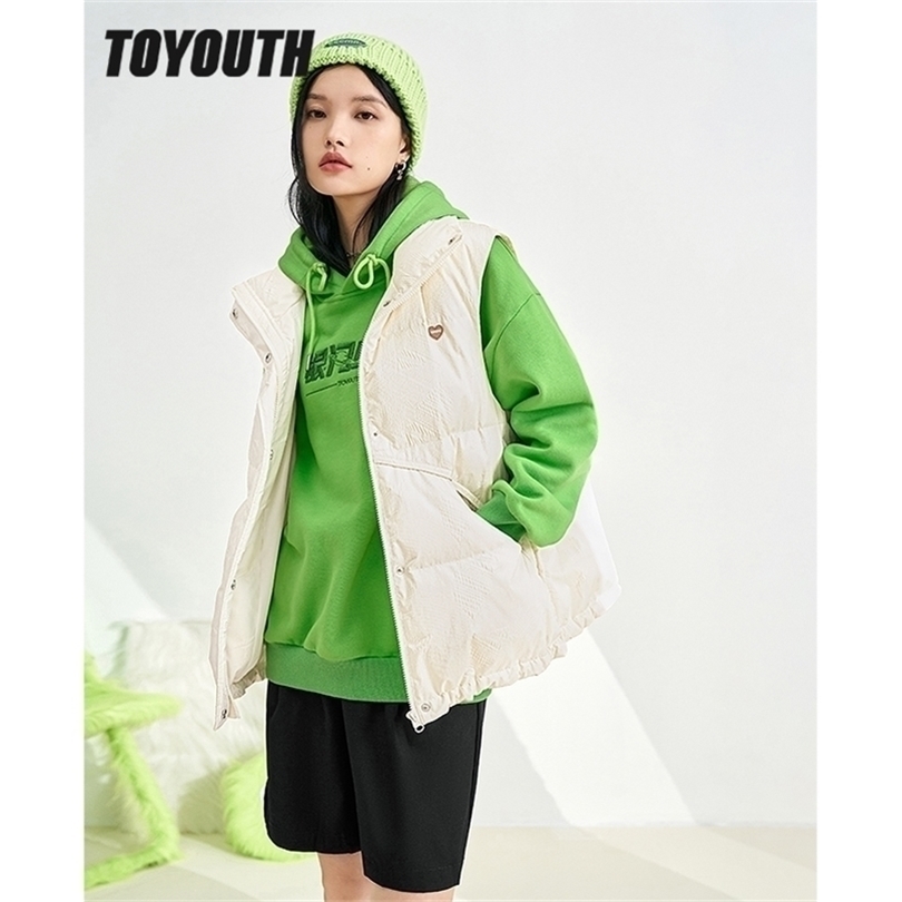 Womens Down Parkas Toyouth Women Down Vest Winter Thick Stand Collar White Duck Down Warm Coat with Pocket White Black Loose Casual Outwear 220930
Womens Down Parkas Toyouth Women Down Vest Winter Thick Stand Collar White Duck Down Warm Coat with Pocket White Black Loose Casual Outwear 220930