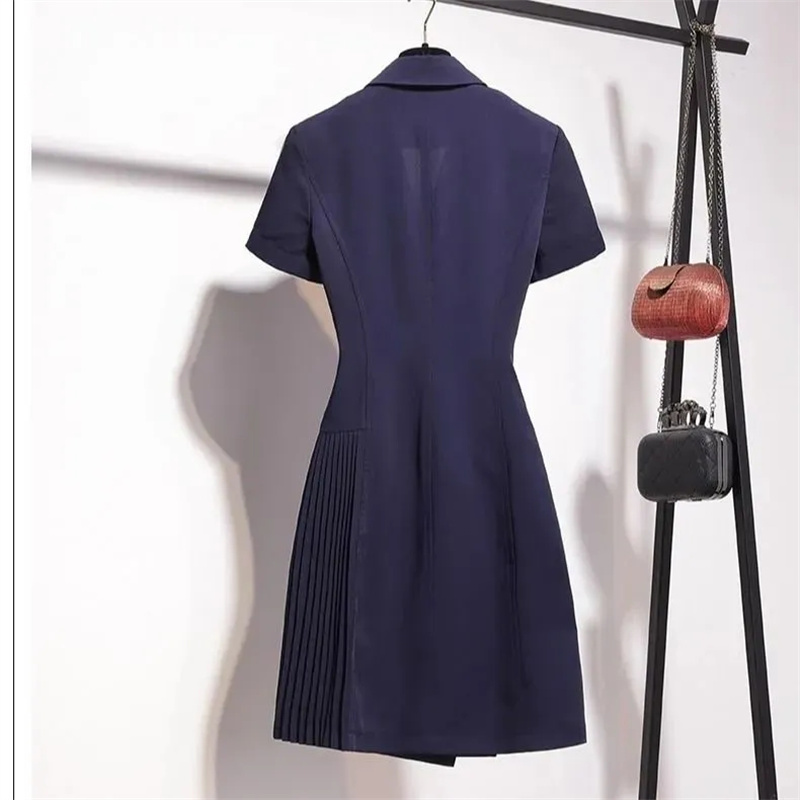 Work Dresses professional dress summer temperament goddess fan work clothes workplace light and mature women's pleated suit skirt 221006