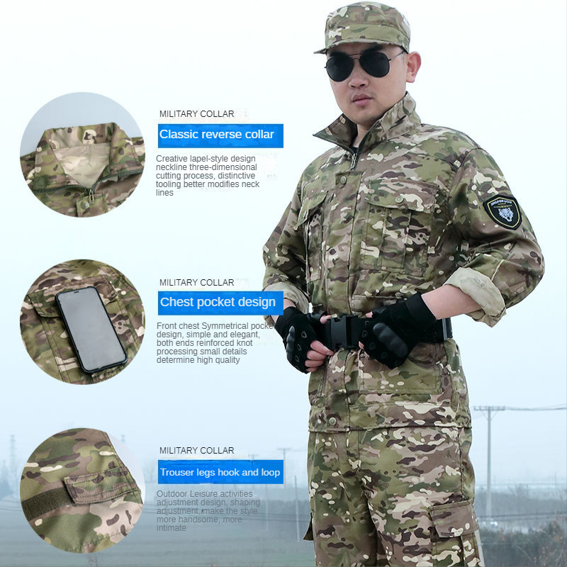 Men's Tracksuits Product Ruins Camouflage Overalls Suit Male Spring And Autumn Wear-resistant Dirt-resistant Tear-resistant Construction Site 221