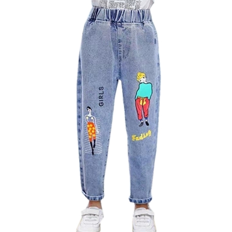 Jeans Fashion Cartoon for Girls Teenage Children Elastic Waist Denim Pants Kids Trousers Clothes 4-13T 220930, Blue
Jeans Fashion Cartoon for Girls Teenage Children Elastic Waist Denim Pants Kids Trousers Clothes 4-13T 220930, Blue