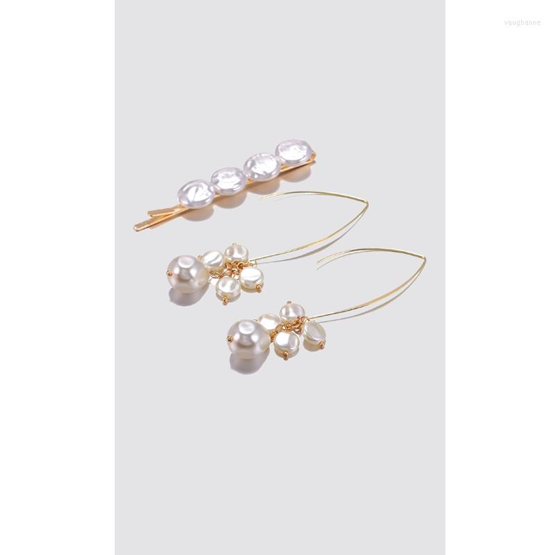 Necklace Earrings Set Match-Right Bridal Jewelry Shell Hair Clip Design Korean Cute Simulated Pearl Dangle Drop For Wedding SR1074, Picture shown
Necklace Earrings Set Match-Right Bridal Jewelry Shell Hair Clip Design Korean Cute Simulated Pearl Dangle Drop For Wedding SR1074, Picture shown