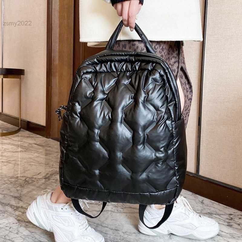 Ultralight Winter Warm Space Down Women's Backpack Female School Backpacks Bags for Girls Fashion Trend Cotton Travel Bags, White
Ultralight Winter Warm Space Down Women's Backpack Female School Backpacks Bags for Girls Fashion Trend Cotton Travel Bags, White