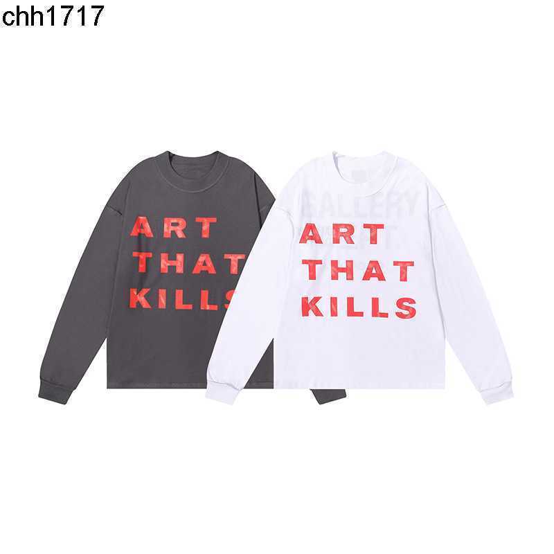 American fashion brand Galleryes dept art that kills double sided printing double sided wearing double yarn cotton long sleeve T-shirt, White
American fashion brand Galleryes dept art that kills double sided printing double sided wearing double yarn cotton long sleeve T-shirt, White