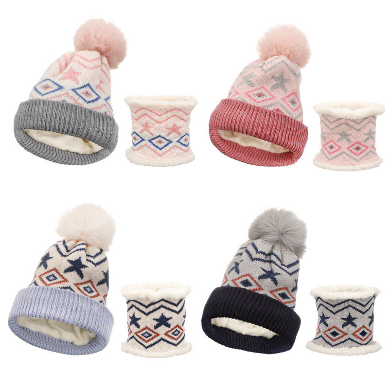 Children Kids 2 Pieces Winter Beanie Hat Scarf Set Pompom Warm Knit Hat Thick Plush Velvet Lined Winter Skull Cap & Scarf, Mix colors
Children Kids 2 Pieces Winter Beanie Hat Scarf Set Pompom Warm Knit Hat Thick Plush Velvet Lined Winter Skull Cap & Scarf, Mix colors