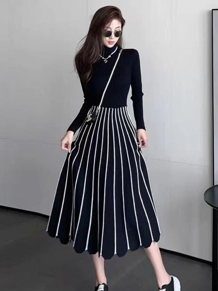 Casual Dresses High Quality Korean Fashion Knitted Sweater Dress For Women Fall Winter Slim Pull Bottoming Long Vintage Robe Femme, Black
Casual Dresses High Quality Korean Fashion Knitted Sweater Dress For Women Fall Winter Slim Pull Bottoming Long Vintage Robe Femme, Black