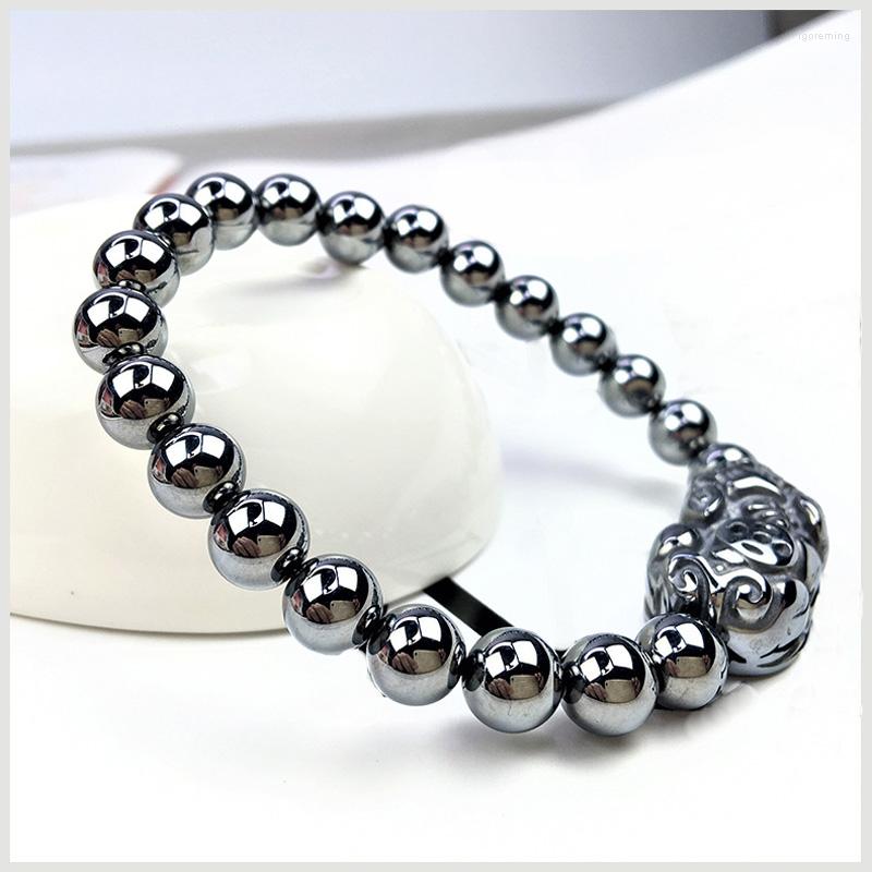 Strand Natural Terahertz Energy Stone Pixiu Bracelets Men Women Amulet Single Circle Wristband Bangle Lady Healthy Hand Row
Strand Natural Terahertz Energy Stone Pixiu Bracelets Men Women Amulet Single Circle Wristband Bangle Lady Healthy Hand Row
