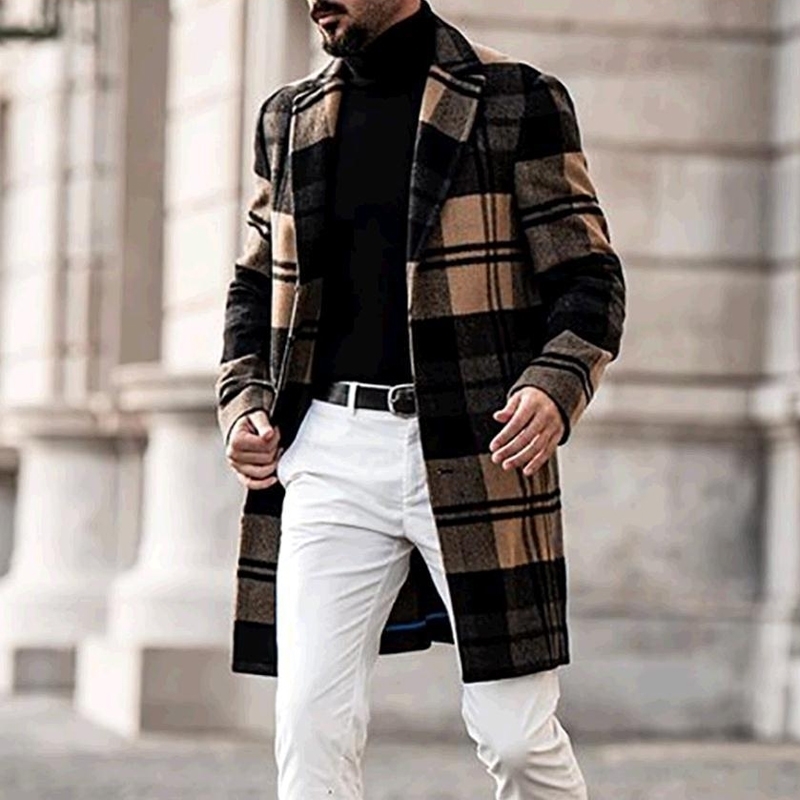 Men's Wool Blends Retro Lattice Print Midlength Woolen Coat Jacket Men Casual Turndown Collar Autumn Outerwear Winter Long Sleeve Loose Cardigan 220930, Plaid print
Men's Wool Blends Retro Lattice Print Midlength Woolen Coat Jacket Men Casual Turndown Collar Autumn Outerwear Winter Long Sleeve Loose Cardigan 220930, Plaid print