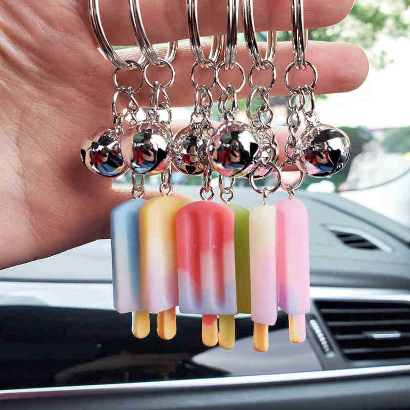 Keychains Simulated gradient resin ice cream popsicle girl bag key chain pendant DIY jewelry accessories factory
Keychains Simulated gradient resin ice cream popsicle girl bag key chain pendant DIY jewelry accessories factory