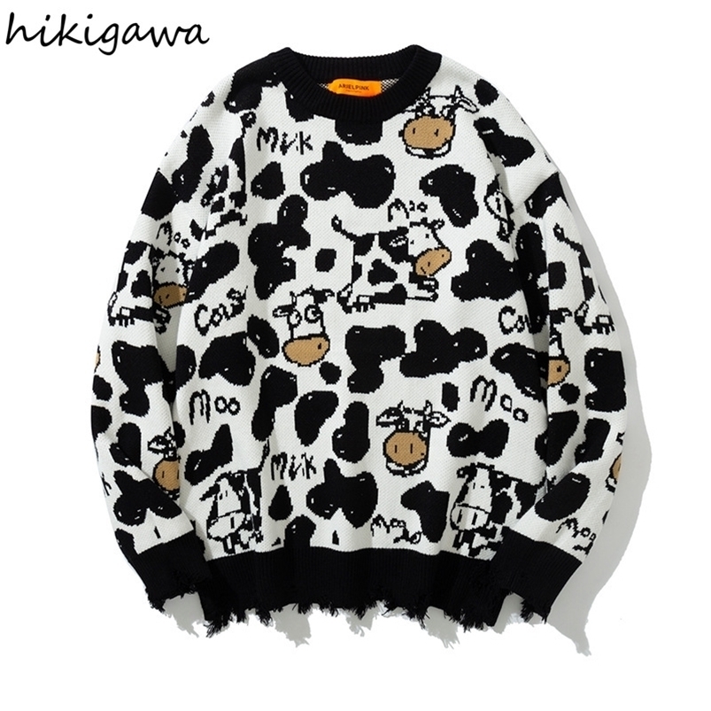 Women's Sweaters Harajuku Pullovers Coat Fashion Cartoon Print Oversized Jumper Tops Y2k Clothes Korean Casual Fashion Knitted Sweater Jacket 221006, Black
Women's Sweaters Harajuku Pullovers Coat Fashion Cartoon Print Oversized Jumper Tops Y2k Clothes Korean Casual Fashion Knitted Sweater Jacket 221006, Black