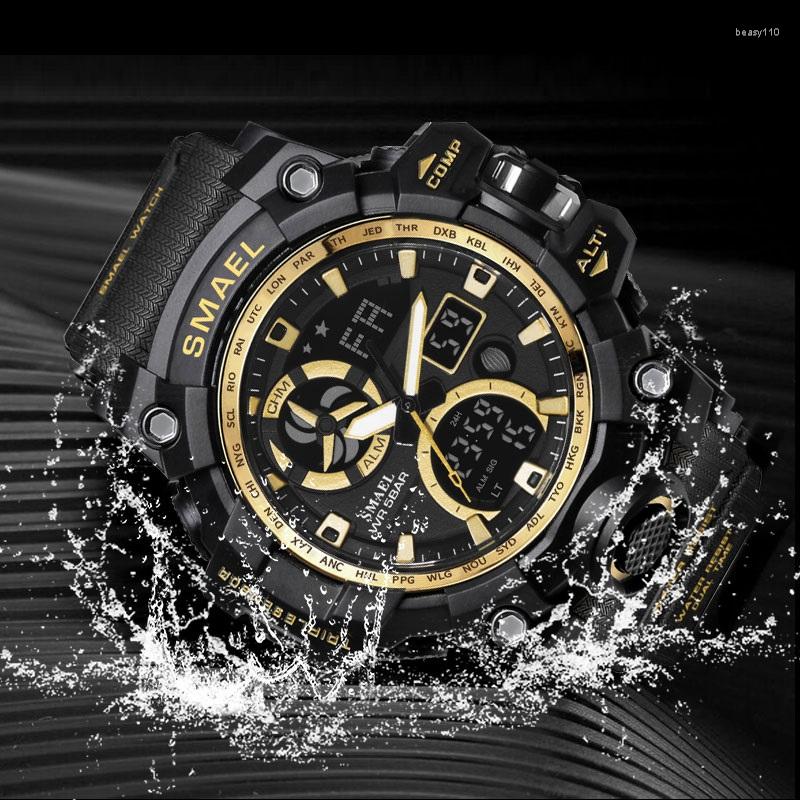 Wristwatches SMAEL Mens Chronograph Watches Sport Male Clock Stop Army Military Watch Men Multifunction Waterproof LED Digital For Man, Pwat039black blue
Wristwatches SMAEL Mens Chronograph Watches Sport Male Clock Stop Army Military Watch Men Multifunction Waterproof LED Digital For Man, Pwat039black blue
