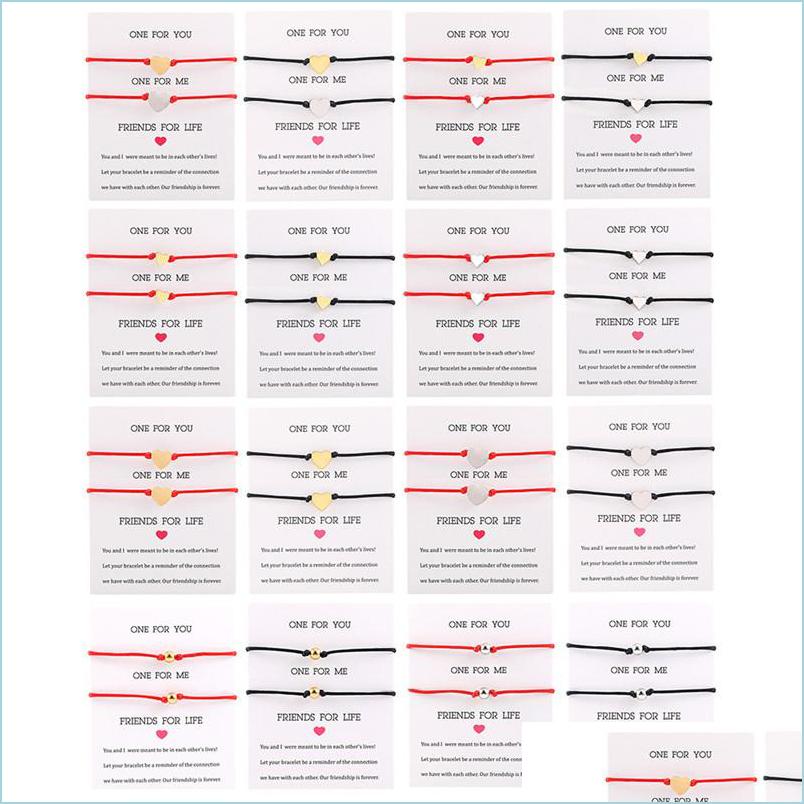 Charm Bracelets 2Pcs/Lot Diy Stainless Steel Love Heart Pendant Bracelets Set Adjustable Braided String Jewelry For Couples Vipjewel Dhcql
Charm Bracelets 2Pcs/Lot Diy Stainless Steel Love Heart Pendant Bracelets Set Adjustable Braided String Jewelry For Couples Vipjewel Dhcql