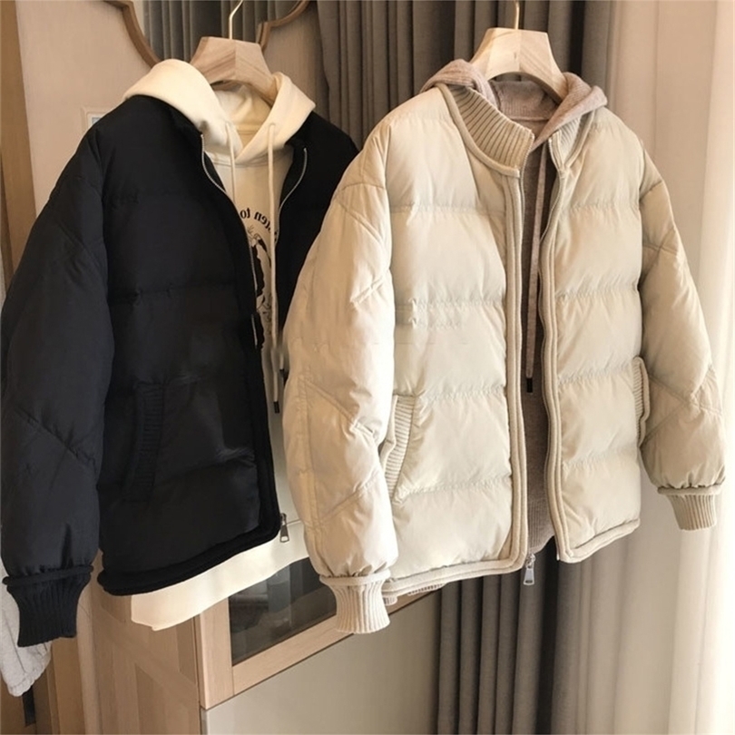 Womens Down Parkas Women Solid Color Stand Neck Patchwork Warm Jacket Outer Baggy Long Sleeve Thick Cotton Padded Coat Autumn Winter Chic 220930, Beige
Womens Down Parkas Women Solid Color Stand Neck Patchwork Warm Jacket Outer Baggy Long Sleeve Thick Cotton Padded Coat Autumn Winter Chic 220930, Beige
