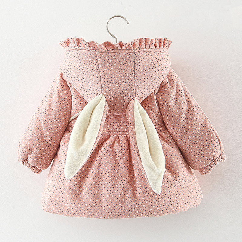 Down Coat Winter Girl Jackets Plus Velvet Thick Jacket For Girls Coats Cute Printing Hooded Kid Outwear 1 2 3 4 5 Years Children Snow Wear 221006