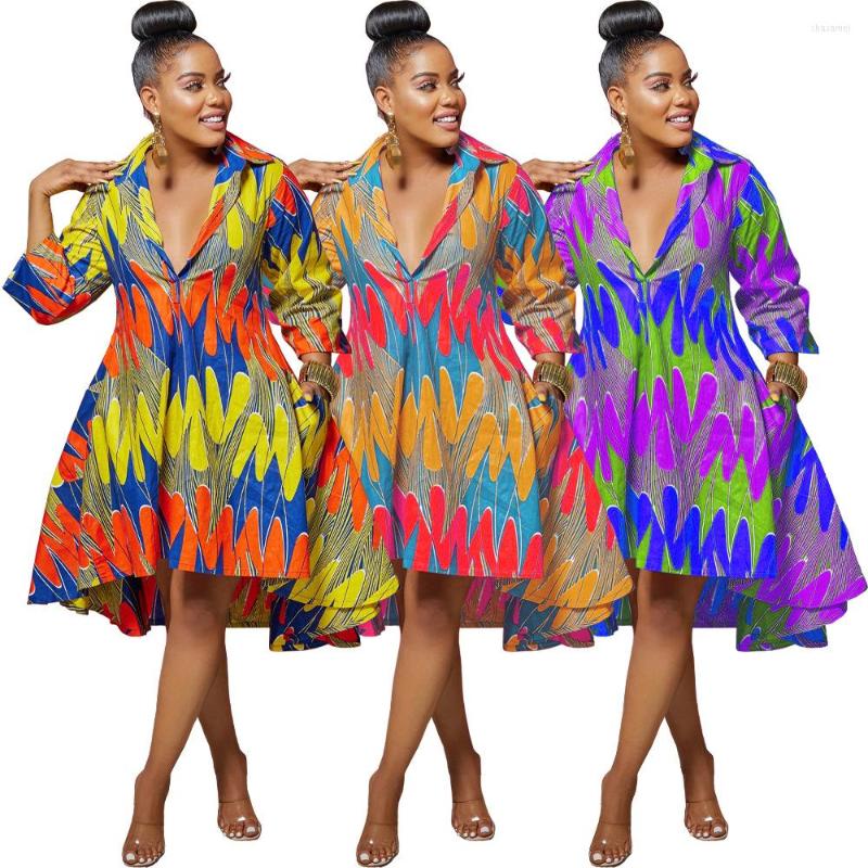 Casual Dresses Plus Size Beach Shirt Dress Women Print Lapel Long Sleeve Loose Bohemian Party Vestidos Robe Sundress, Purple
Casual Dresses Plus Size Beach Shirt Dress Women Print Lapel Long Sleeve Loose Bohemian Party Vestidos Robe Sundress, Purple