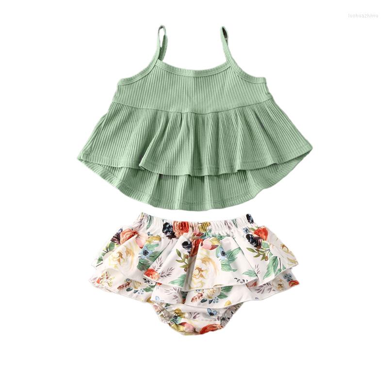 Clothing Sets Baby Girl Summer Clothes Set Sleeveless Knit Ribbed Top Floral Print Triangle Shorts, Picture shown
Clothing Sets Baby Girl Summer Clothes Set Sleeveless Knit Ribbed Top Floral Print Triangle Shorts, Picture shown