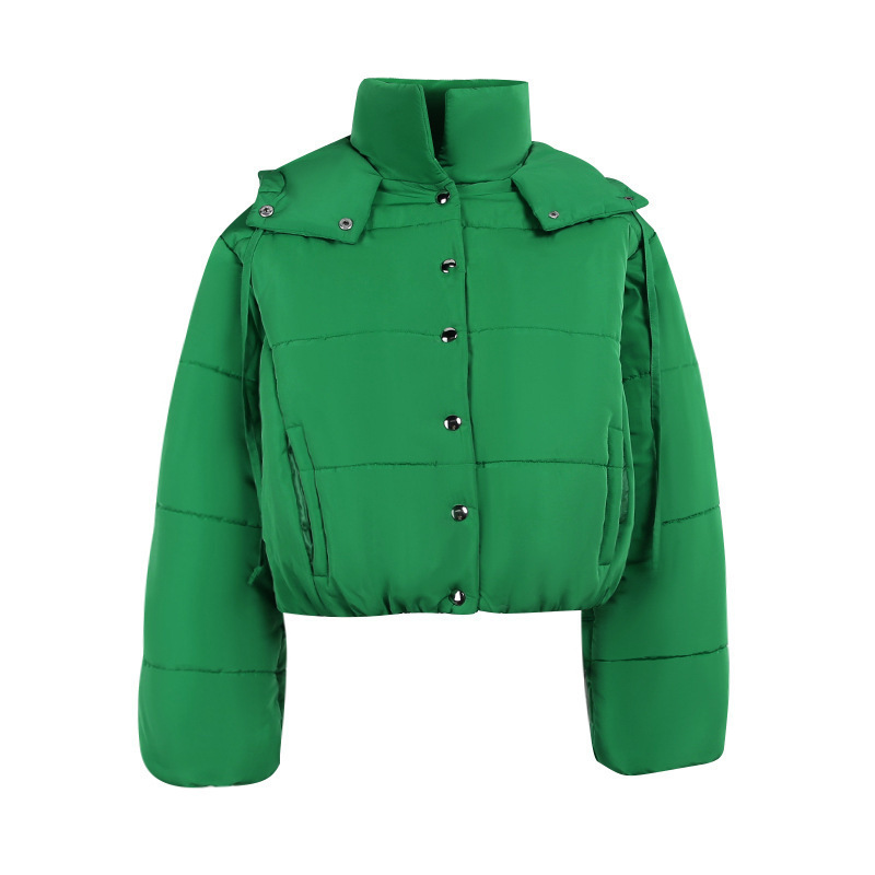 Women's Down Parkas Women Winter Coat Long Sleeve Stand Collar Women Hooded Short Coat Casaco Feminino Women Fashion Cotton Down Coat 220930