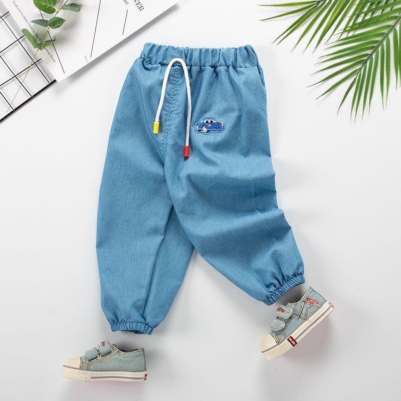 Trousers Spring Summer Kids Cartoon Trousers Pant born Girls Waist Jeans Baby Boys Casual Pants Baby Jean Infant Clothing 221006