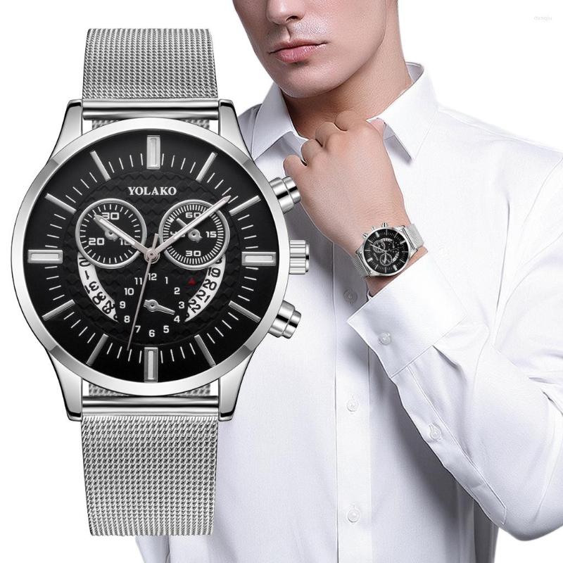 Wristwatches Top Men Luxury Watches Male Calendar Stainless Steel Mesh Casual Quartz Watch Relogio Masculino Men's Business Wristwatch, Gold black
Wristwatches Top Men Luxury Watches Male Calendar Stainless Steel Mesh Casual Quartz Watch Relogio Masculino Men's Business Wristwatch, Gold black