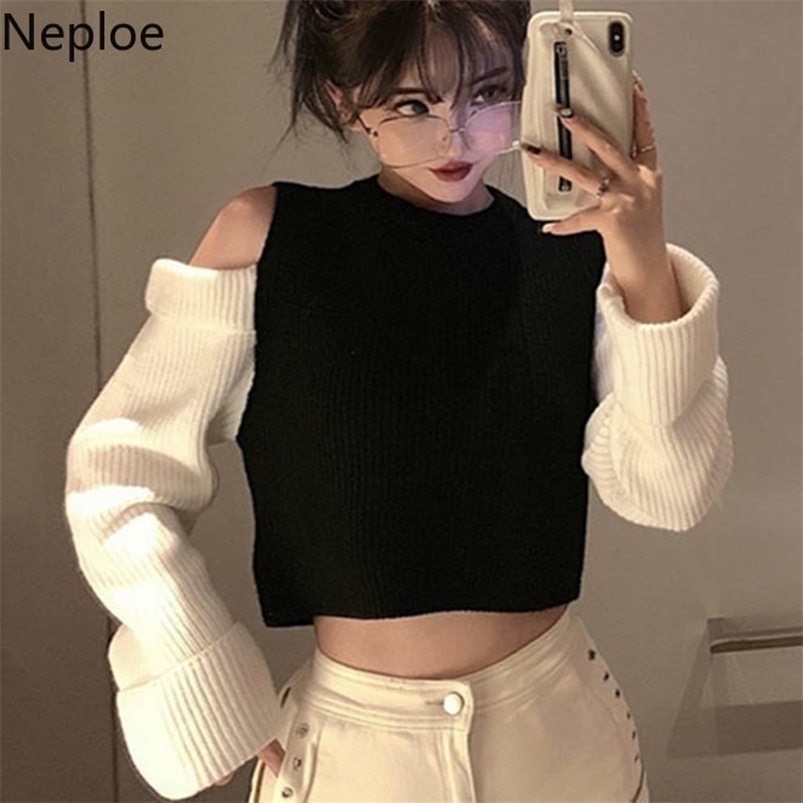 Women's Sweaters Neploe Korean Cropped Sweater Patchwork Strapless Women Pullover Knitwear Short Crop Top Sweater Autumn Jumper Pull Femme 221006, Orange
Women's Sweaters Neploe Korean Cropped Sweater Patchwork Strapless Women Pullover Knitwear Short Crop Top Sweater Autumn Jumper Pull Femme 221006, Orange