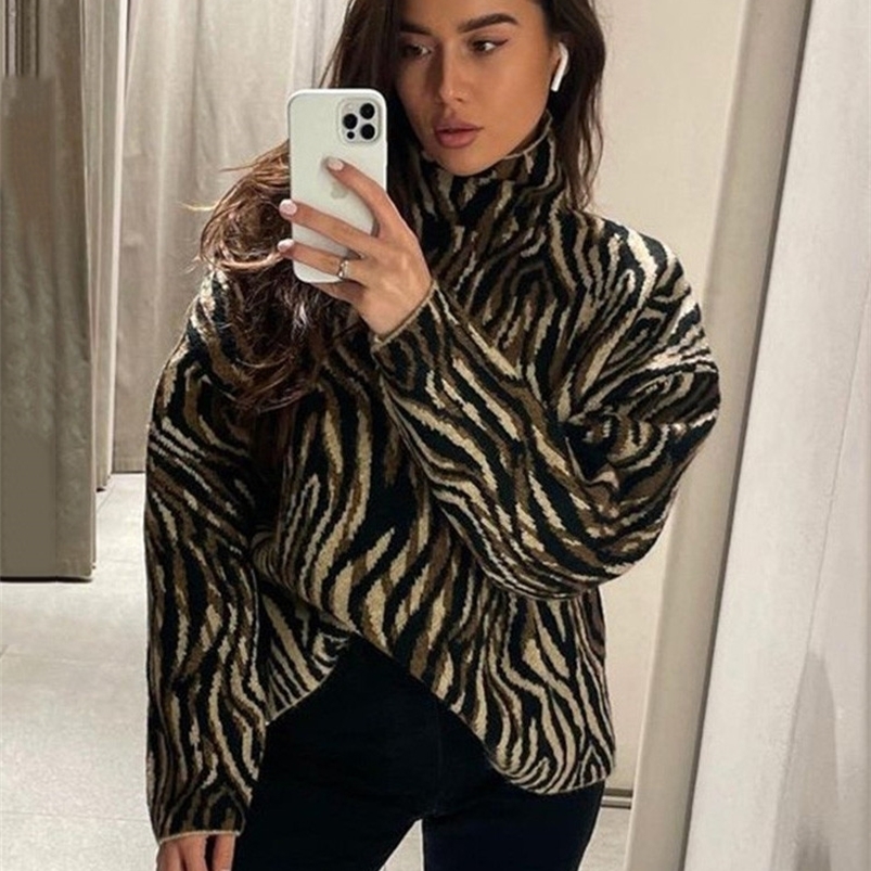 Women' Sweaters T MODA Women Streetwear Animal Pattern Jacquard Turtleneck Sweater Ladies Loose Fashion Knitted Pullover Tops Female 221006, Auburn
Women' Sweaters T MODA Women Streetwear Animal Pattern Jacquard Turtleneck Sweater Ladies Loose Fashion Knitted Pullover Tops Female 221006, Auburn