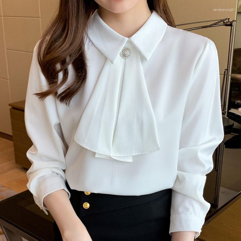 Women' Blouses 2022 Autumn Women Tops And Blouse OL Female Long Sleeve Korean White Button Up Shirt Harajuku Chiffon Beading Solid 1243
Women' Blouses 2022 Autumn Women Tops And Blouse OL Female Long Sleeve Korean White Button Up Shirt Harajuku Chiffon Beading Solid 1243