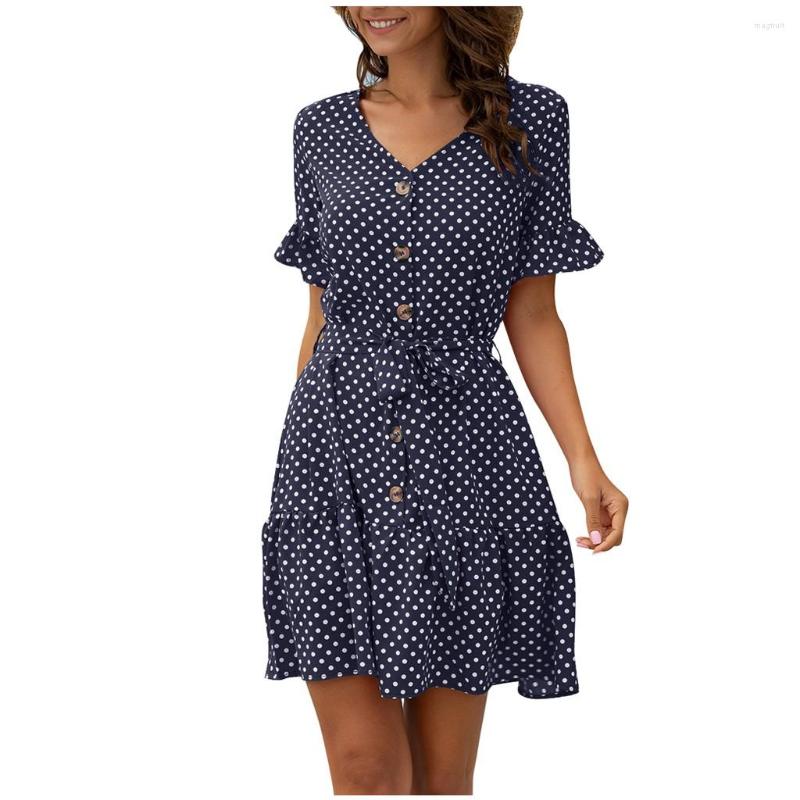 Casual Dresses Women's Dress V Neck Wrap Summer Flowy Sleeve Short Women Sundress Dot Polka Boho Split Button Mini, White
Casual Dresses Women's Dress V Neck Wrap Summer Flowy Sleeve Short Women Sundress Dot Polka Boho Split Button Mini, White